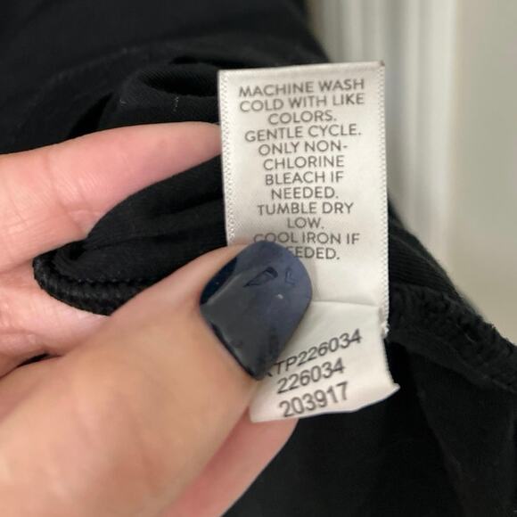 J Jill Black Simply Supima Cotton Split Hem Tunic Top 4XL Casual Relaxed - Picture 10 of 12